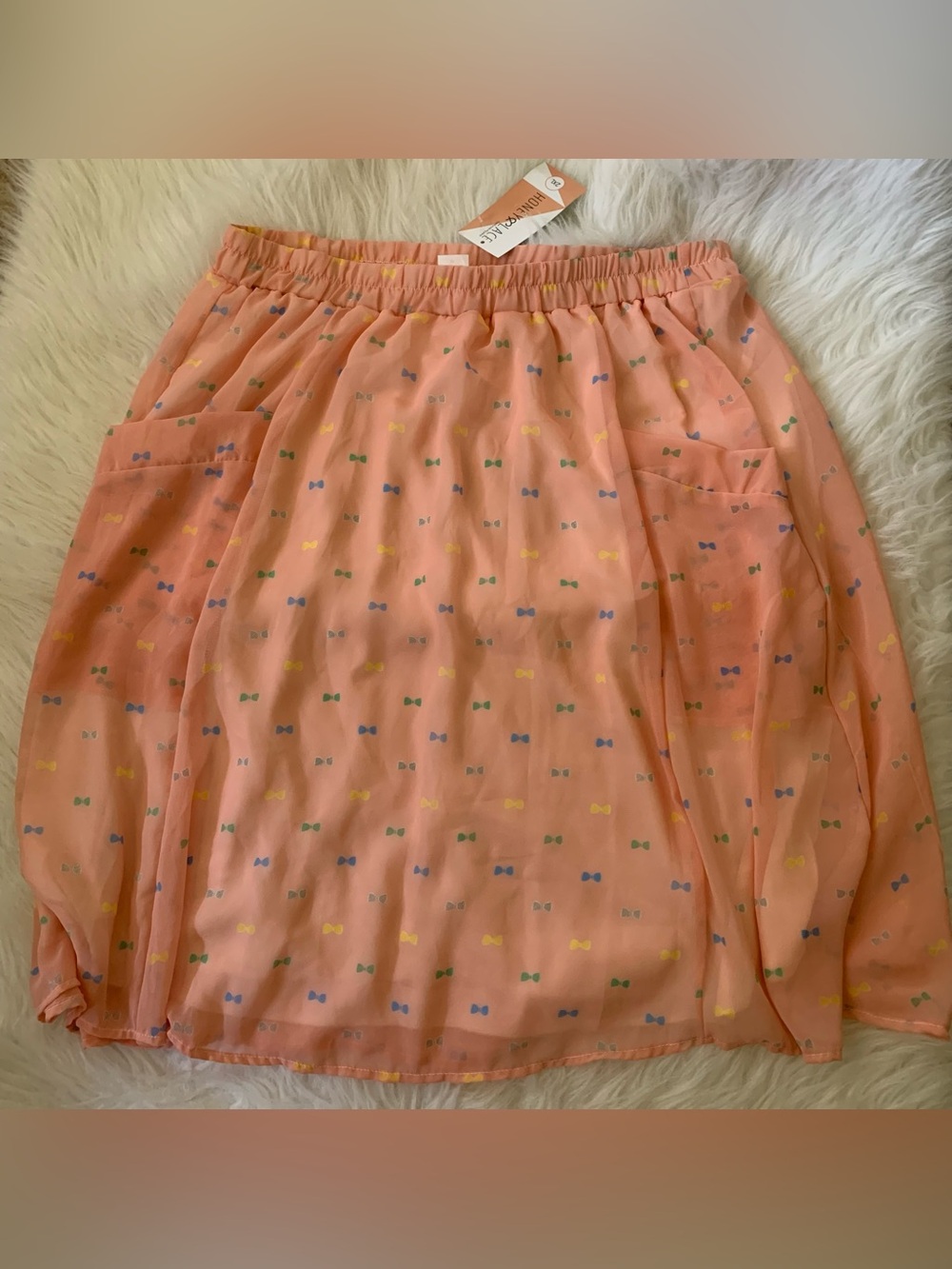 women’s 2XL Honey & Lace skirt with bow print